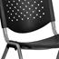 Flash Furniture HERCULES Series 880 lb. Capacity Black Plastic Stack Chair with Titanium Frame Thumbnail 13