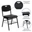 Flash Furniture HERCULES Series Chair with Book Basket, 880 lb. Capacity, Plastic, Black Thumbnail 7