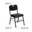 Flash Furniture HERCULES Series Chair with Book Basket, 880 lb. Capacity, Plastic, Black Thumbnail 8