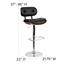 Flash Furniture Walnut Bentwood Adjustable Height Barstool With Button Tufted Black Vinyl Seat Thumbnail 6