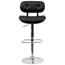 Flash Furniture Walnut Bentwood Adjustable Height Barstool With Button Tufted Black Vinyl Seat Thumbnail 10