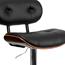 Flash Furniture Walnut Bentwood Adjustable Height Barstool With Button Tufted Black Vinyl Seat Thumbnail 11