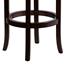 Flash Furniture Backless Barstool with Swivel Seat, Leather/Wood, Black/Cappuccino, 29" H Thumbnail 7