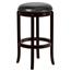 Flash Furniture Backless Barstool with Swivel Seat, Leather/Wood, Black/Cappuccino, 29" H Thumbnail 1