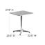 Flash Furniture Square Indoor/Outdoor Table with Base, Aluminum, 23.5'' Thumbnail 5