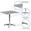 Flash Furniture Square Indoor/Outdoor Table with Base, Aluminum, 27.5 in Thumbnail 4
