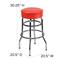 Flash Furniture Double Ring Chrome Barstool with Red Seat Thumbnail 5
