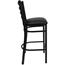 Flash Furniture HERCULES Series Black Ladder Back Metal Restaurant Barstool, Black Vinyl Seat Thumbnail 11