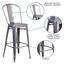 Flash Furniture Clear Coated Indoor Barstool with Back, 30" H Thumbnail 7
