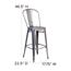 Flash Furniture Clear Coated Indoor Barstool with Back, 30" H Thumbnail 8
