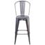 Flash Furniture Clear Coated Indoor Barstool with Back, 30" H Thumbnail 12