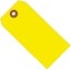 W.B. Mason Co. Plastic Shipping Tags, 4 3/4" x 2 3/8", Yellow, 100/CS Thumbnail 1