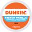 Dunkin'® French Vanilla Coffee K-Cup® Pods, Light Roast, 22/BX Thumbnail 1