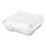 Genpak® Snap It Foam Container, 1-Comp, 9 1/4 x 9 1/4 x 3, White, 100/Bag, 2 Bags/Carton Thumbnail 5