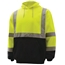 GSS Safety Class 3 Pullover Fleece Sweatshirt with Black Bottom, 2X-Large, Lime Thumbnail 1