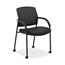 HON Lota Stacking Multi-Purpose Side Chair, Fixed Loop Arms, Black Thumbnail 1