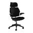 Humanscale Freedom Task Chair with Headrest, Adjustable Duron Arms, Graphite Frame, Corde 4 Black Thumbnail 2