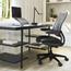 Humanscale Liberty Task Chair with Adjustable Duron Arms, Monofilament Stripe Black Back, Corde 4 Black Seat Thumbnail 4