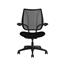 Humanscale Liberty Task Chair with Adjustable Duron Arms, Monofilament Stripe Black Back, Corde 4 Black Seat Thumbnail 1