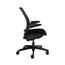 Humanscale Diffrient Smart Chair with Adjustable Duron Arms, Monofilament Stripe Black Back, Corde 4 Black Seat Thumbnail 4