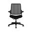 Humanscale Diffrient Smart Chair with Adjustable Duron Arms, Monofilament Stripe Black Back, Corde 4 Black Seat Thumbnail 1