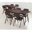 Iceberg Premium Wood Laminate Folding Table, Rectangular, 60w x 30d x 29h, Mahogany Thumbnail 7