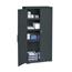Iceberg OfficeWorks Resin Storage Cabinet, 33w x 18d x 66h, Black Thumbnail 3