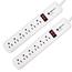 Innovera® Surge Protector, 6 Outlets, 4 ft Cord, 540 Joules, White, 2/PK Thumbnail 1