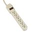 Innovera® Six-Outlet Power Strip, 4 ft Cord, 1.94 x 10.19 x 1.19, Ivory Thumbnail 1