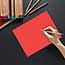 JAM Paper Colored Cardstock, Letter Coverstock, 8 1/2" x 11", 65 lb., Red, Recycled, 50/RM Thumbnail 2