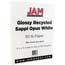 JAM Paper Glossy Cardstock, 80 lb, 8.5" x 11", White, 50 Sheets/Pack Thumbnail 1