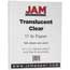 JAM Paper Translucent Vellum Paper, 17 lb, 8.5" x 11", Clear, 100 Sheets/Pack Thumbnail 1