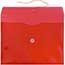 JAM Paper Plastic Envelopes with Button & String Tie Closure, Letter Booklet, 9 3/4" x 13", Red, 12/PK Thumbnail 4