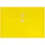 JAM Paper Plastic Envelopes with Button & String Tie Closure, Letter Booklet, 9 3/4" x 13", Yellow, 12/PK Thumbnail 1