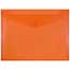 JAM Paper Plastic Envelopes with Snap Closure, Letter Booklet, 9 3/4" x 13", Orange, 12/PK Thumbnail 1