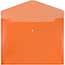 JAM Paper Plastic Envelopes with Snap Closure, Letter Booklet, 9 3/4" x 13", Orange, 12/PK Thumbnail 4