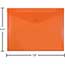 JAM Paper Plastic Envelopes with Snap Closure, Letter Booklet, 9 3/4" x 13", Orange, 12/PK Thumbnail 2