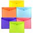 JAM Paper Plastic Envelopes with Snap Closure, Letter Booklet, 9 3/4" x 13", Assorted Colors, 6/PK Thumbnail 1
