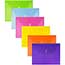 JAM Paper Plastic Envelopes with Hook & Loop Closure, Letter Booklet, 9 3/4" x 13", Assorted, 12/BX Thumbnail 1