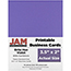 JAM Paper Printable Business Cards, 3 1/2" x 2", Brite Hue Violet, 100/PK Thumbnail 1