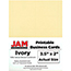 JAM Paper Printable Business Cards, 3 1/2" x 2", Ivory Vellum, 100/PK Thumbnail 1
