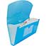 JAM Paper Accordion Folders, 13-Pocket Plastic Expanding File with Button & String Closure, Check Size, 5" x 10 1/2", Blue Thumbnail 1