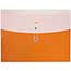 JAM Paper Plastic Envelopes with Button & String Tie Closure, Letter Booklet, 9 3/4" x 13", Orange, 12/PK Thumbnail 1