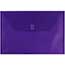 JAM Paper Plastic Envelopes with Hook & Loop Closure, Legal Booklet, 9 3/4" x 14 1/2", Purple, 12/PK Thumbnail 1