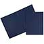 JAM Paper Two Pocket Business Folders, Textured Linen, Navy Blue, 100/BX Thumbnail 1