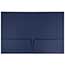 JAM Paper Two Pocket Business Folders, Textured Linen, Navy Blue, 100/BX Thumbnail 4