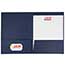 JAM Paper Two Pocket Business Folders, Textured Linen, Navy Blue, 100/BX Thumbnail 3