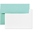 JAM Paper Blank Greeting Cards Set with Envelopes, 4Bar A1, 3 5/8" x 5 1/8", Aqua, 25/PK Thumbnail 1