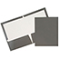 JAM Paper Laminated Two-Pocket Glossy Folders, Gray, 50/BX Thumbnail 1