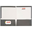 JAM Paper Laminated Two-Pocket Glossy Folders, Gray, 50/BX Thumbnail 3